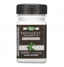 Nature's Way, Pepogest, Масло мяты, 60 гелевых капсул