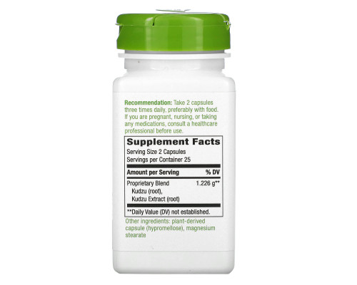Nature's Way, Kudzu, Root, 613 mg, 50 Vegetarian Capsules Nature's Way, Kudzu, Root, 613 mg, 50 Vegetarian Capsules