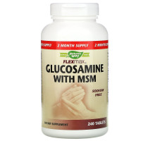 Nature's Way, FlexMax для суставов  с сульфатом глюкозамина и МСМ без натрия, 240 таблеток