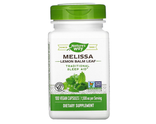 Nature's Way, Melissa, 500 mg, 100 Vegetarian Capsules Nature's Way, Melissa, 500 mg, 100 Vegetarian Capsules