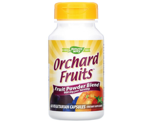 Nature's Way, Orchard Fruits, 12 Fruit Blend, 60 Vegetarian Capsules Nature's Way, Orchard Fruits, 12 Fruit Blend, 60 Vegetarian Capsules