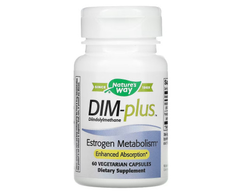 Nature's Way, DIM-Plus, Estrogen Metabolism, 60 Vegetarian Capsules Nature's Way, DIM-Plus, Estrogen Metabolism, 60 Vegetarian Capsules