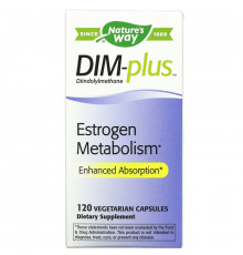 Nature's Way, DIM-plus, с формулой, улучшающей метаболизм эстрогенов, 120 капсул