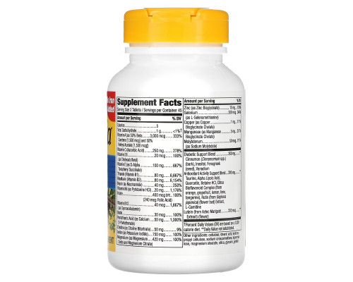Nature's Way, Completia, Diabetic Multi-Vitamin, 90 Tablets Nature's Way, Completia, Diabetic Multi-Vitamin, 90 Tablets