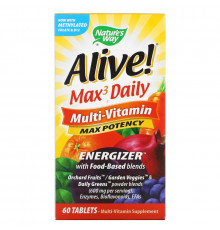 Nature's Way, Alive! Max3 Daily Multi-Vitamin, 60 Tablets