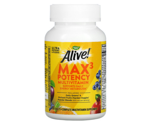 Nature's Way, Живой! Max3 Daily, мультивитамины, 90 таблеток Nature's Way, Живой! Max3 Daily, мультивитамины, 90 таблеток