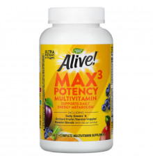 Nature's Way, Alive! Ежедневно Max3, мультивитамины, 180 таблеток
