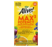 Nature's Way, Alive! Max3 Daily Multi-Vitamin, No Added Iron, 60 Tablets