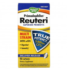 Nature's Way, Primadophilus Reuteri, улучшенный пробиотик, 90 Veggie Caps