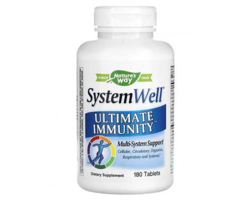 БАДы для укрепления иммунитета Nature's Way, System Well, Ultimate Immunity, 180 таблеток БАДы для укрепления иммунитета Nature's Way, System Well, Ultimate Immunity, 180 таблеток
