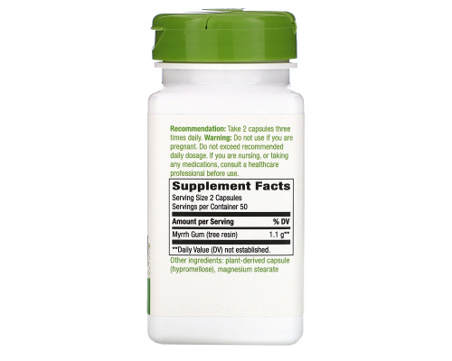 Nature's Way, Мирровая смола, 550 мг, 100 капсул Nature's Way, Мирровая смола, 550 мг, 100 капсул