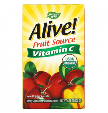 Nature's Way, Alive!, из фруктов, витамин C, порошковая смесь для приготовления напитка, 4,23 унц. (120 г)