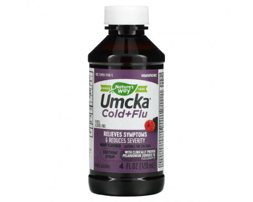 От гриппа и простуды Nature's Way, Umcka, средство от простуды и гриппа, с ягодным вкусом, 120 мл (4 жидк. унции) От гриппа и простуды Nature's Way, Umcka, средство от простуды и гриппа, с ягодным вкусом, 120 мл (4 жидк. унции)
