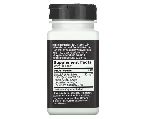 Nature's Way, Ginkgold Max, 120 mg, 60 Tablets Nature's Way, Ginkgold Max, 120 mg, 60 Tablets