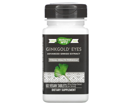 Nature's Way, Ginkgold Eyes, 60 таблеток Nature's Way, Ginkgold Eyes, 60 таблеток