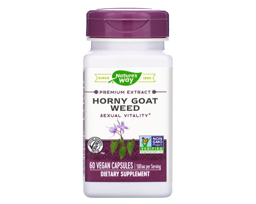Nature's Way, Horny Goat Weed, Standardized, 60 Vegetarian Capsules Nature's Way, Horny Goat Weed, Standardized, 60 Vegetarian Capsules