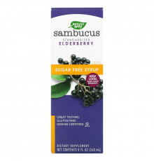 Nature's Way, Sambucus, стандартизированный экстракт бузины, без сахара, 8 жидких унций (240 мл)