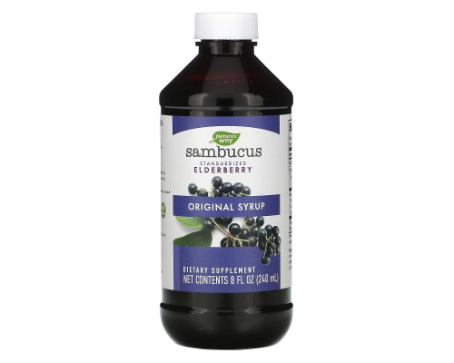 Nature's Way, Original Sambucus, стандартизированный экстракт бузины, 8 жидких унций (240 мл) Nature's Way, Original Sambucus, стандартизированный экстракт бузины, 8 жидких унций (240 мл)