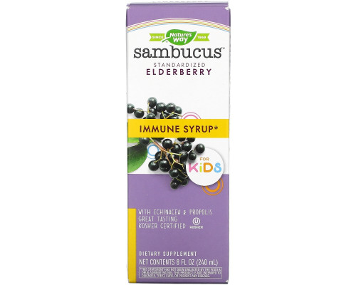 Nature's Way, Original Sambucus для детей, бузина, 8 жидких унций (240 мл) Nature's Way, Original Sambucus для детей, бузина, 8 жидких унций (240 мл)