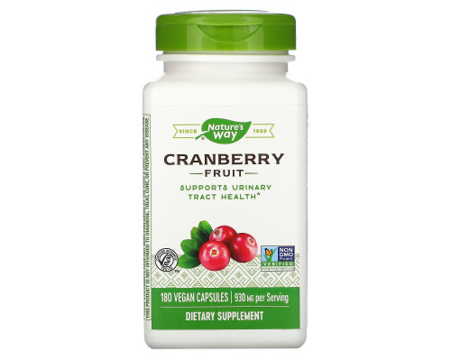 Nature's Way, Cranberry Fruit, 465 mg, 180 Vegetarian Capsules Nature's Way, Cranberry Fruit, 465 mg, 180 Vegetarian Capsules