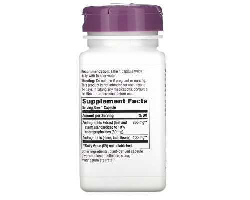 Nature's Way, Andrographis, Standardized, 60 Veg. Capsules Nature's Way, Andrographis, Standardized, 60 Veg. Capsules