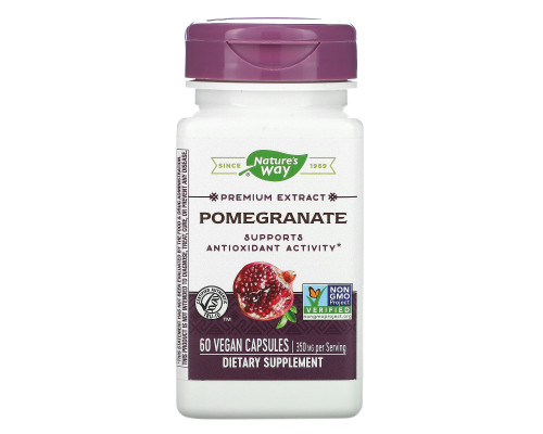 Nature's Way, Pomegranate, Standardized, 60 Vegetarian Capsules Nature's Way, Pomegranate, Standardized, 60 Vegetarian Capsules