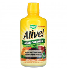 Nature's Way, Alive!, жидкие мультивитамины, максимальная эффективность, цитрусовый вкус, 30,4 ж. унц. (900мл)