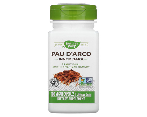 Nature's Way, Pau d'Arco Inner Bark, 545 mg, 100 Veg Capsules Nature's Way, Pau d'Arco Inner Bark, 545 mg, 100 Veg Capsules