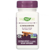 Nature's Way, Cinnamon, Standardized, 60 Veg Capsules