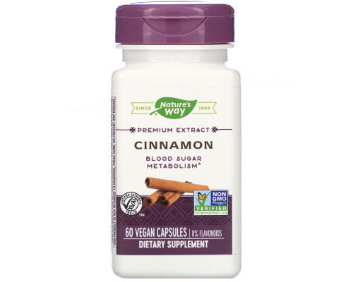 Nature's Way, Cinnamon, Standardized, 60 Veg Capsules Nature's Way, Cinnamon, Standardized, 60 Veg Capsules