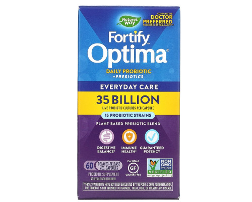 Nature's Way, Primadophilus Optima, For All Ages, 60 Vegetarian Capsules Nature's Way, Primadophilus Optima, For All Ages, 60 Vegetarian Capsules