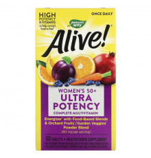 Витаминно-минеральные комплексы Alive! Women's 50+ Ultra Multivitamin, 60 Tablets