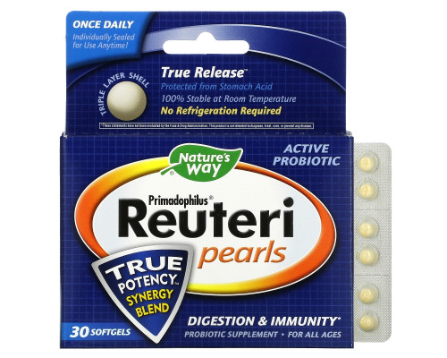 Nature's Way, Primadophilus Reuteri Pearls, 30 Softgels