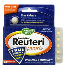Nature's Way, Primadophilus Reuteri Pearls, 60 мягких таблеток