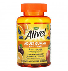 Nature's Way, Alive! Adult Gummy Multivitamin, Delicious Fruit, 50 Gummies