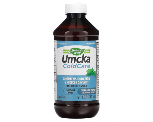 От гриппа и простуды Umcka, ColdCare, Soothing Syrup, Mint Menthol , 8 oz (240 ml) От гриппа и простуды Umcka, ColdCare, Soothing Syrup, Mint Menthol , 8 oz (240 ml)