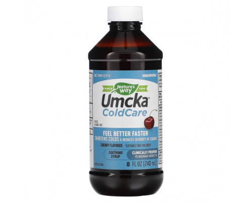От гриппа и простуды Nature's Way, Umcka, ColdCare, успокаивающий сироп, вишня, 240 мл (8 жидк. Унций) От гриппа и простуды Nature's Way, Umcka, ColdCare, успокаивающий сироп, вишня, 240 мл (8 жидк. Унций)