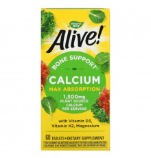 Nature's Way, Alive!, Calcium, Bone Formula, 1,000 mg, 60 Tablets