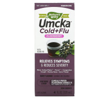 Nature's Way, Umcka, Cold+Flu, Elderberry Soothing Syrup, Berry, 4 fl oz (120 ml)