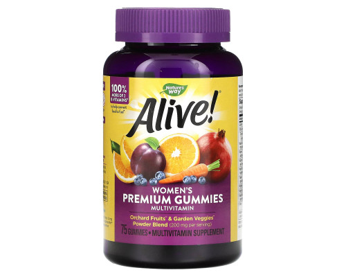 Nature's Way, Alive! Женские жевательные витамины, 75 жевательных мармеладок Nature's Way, Alive! Женские жевательные витамины, 75 жевательных мармеладок