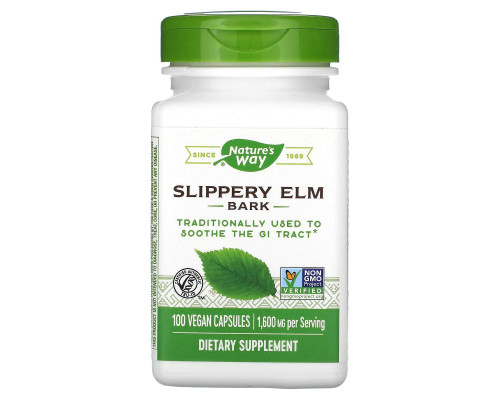 Nature's Way, Slippery Elm Bark, 400 mg, 100 Vegetarian Capsules Nature's Way, Slippery Elm Bark, 400 mg, 100 Vegetarian Capsules
