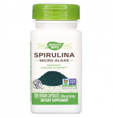 Nature's Way, Spirulina Micro-Algae, 380 mg, 100 Vegetarian Capsules