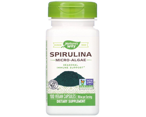 Nature's Way, Spirulina Micro-Algae, 380 mg, 100 Vegetarian Capsules Nature's Way, Spirulina Micro-Algae, 380 mg, 100 Vegetarian Capsules