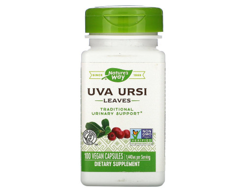 Nature's Way, Uva Ursi, Leaves, 480 mg, 100 Vegetarian Capsules Nature's Way, Uva Ursi, Leaves, 480 mg, 100 Vegetarian Capsules