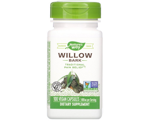Nature's Way, Ива, 400 мг, 100 вегетарианских капсул Nature's Way, Ива, 400 мг, 100 вегетарианских капсул