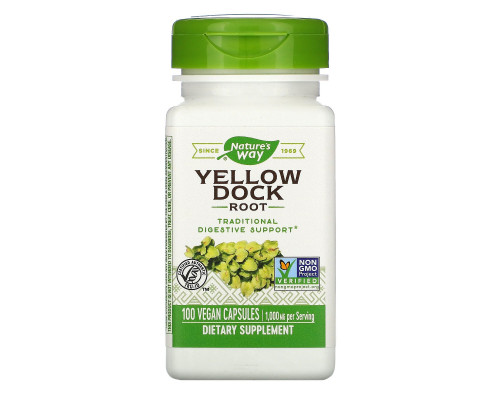 Nature's Way, Yellow Dock Root, 500 mg, 100 Vegetarian Capsules Nature's Way, Yellow Dock Root, 500 mg, 100 Vegetarian Capsules