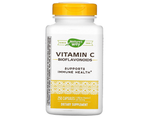 Nature's Way, Vitamin C with Bioflavonoids, 500 mg, 250 Capsules Nature's Way, Vitamin C with Bioflavonoids, 500 mg, 250 Capsules