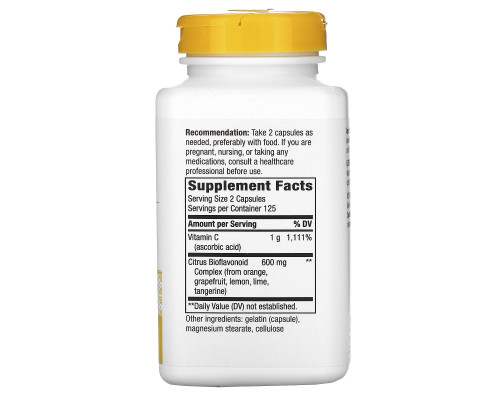 Nature's Way, Vitamin C with Bioflavonoids, 500 mg, 250 Capsules Nature's Way, Vitamin C with Bioflavonoids, 500 mg, 250 Capsules