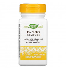 Nature's Way, Комплекс B-100 с коэнзимом B2, 60 капсул