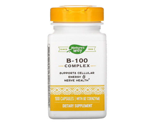 Nature's Way, Комплекс B-100 с коферментом B2 , 100 капсул Nature's Way, Комплекс B-100 с коферментом B2 , 100 капсул
